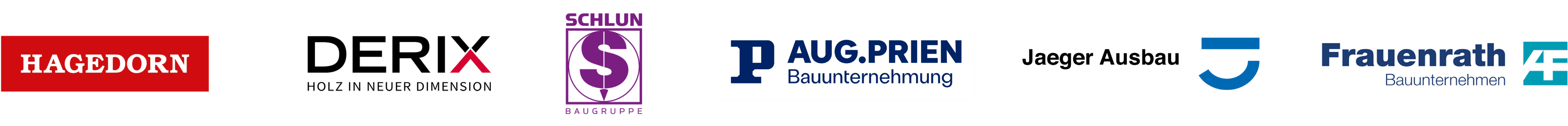 Vertraut von: Hagedorn, Derix, Schlun, Aug. Prien, Jaeger Ausbau, Frauenrath